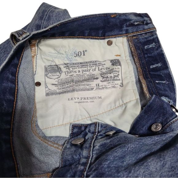 LEVIS 501® High Rise Straight Jean Size 27 - Picture 10 of 15